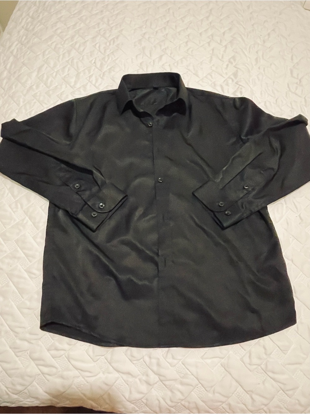 Classic Black Men's Dress Shirt - Timeless Button-Up